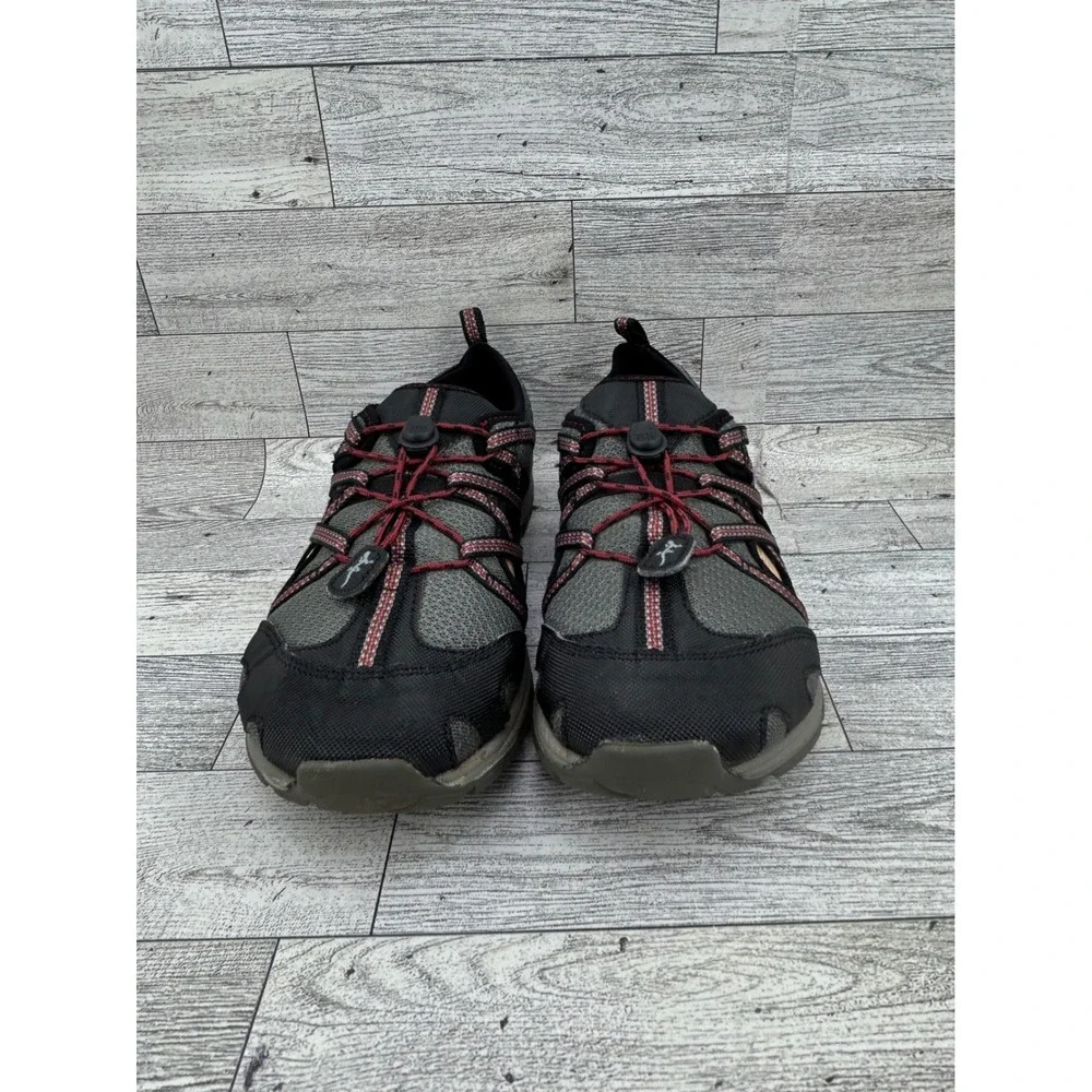 Chaco Kids Junior Outcross Water Shoes Black Grey Red Bungee Lacing Size 4 US